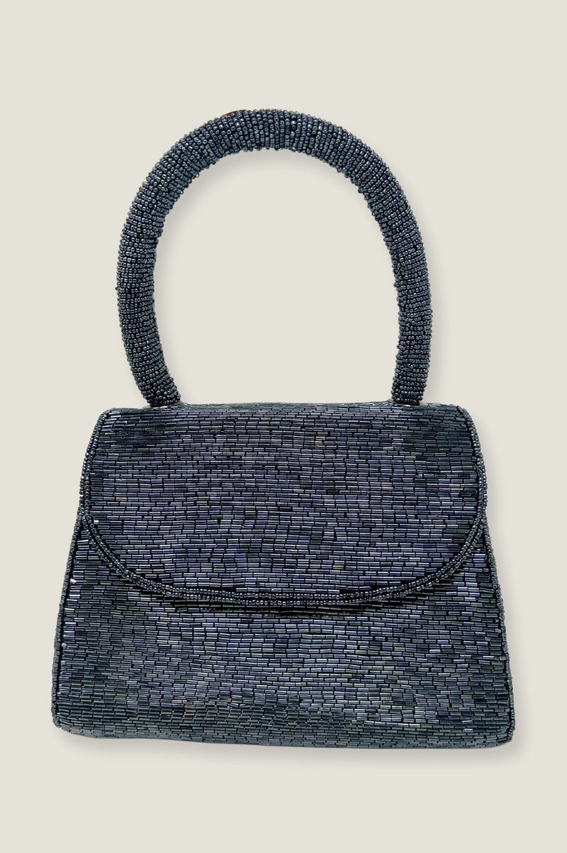 Beaded Handbag | Navy/Bullet