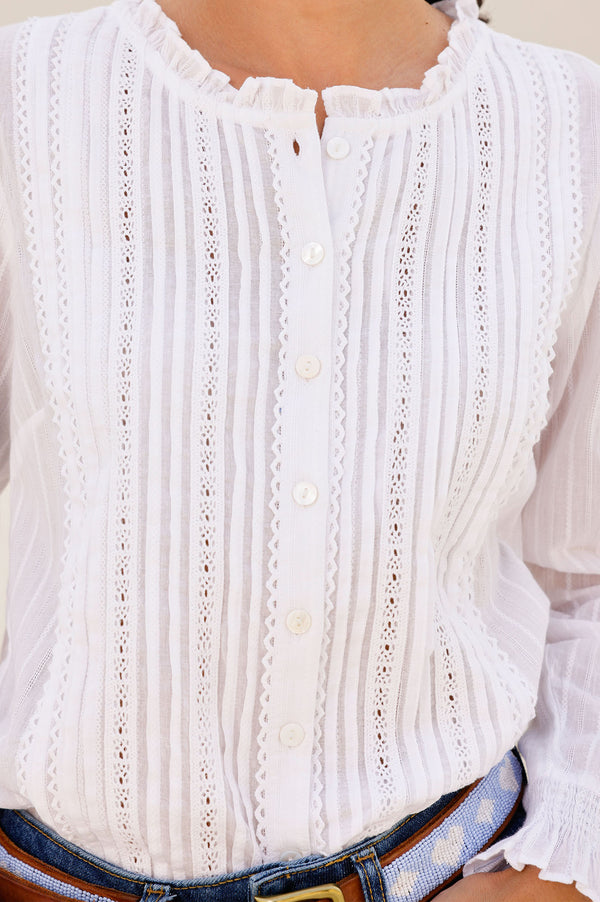 Vienna Long Sleeve Blouse | White