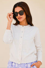 Merino Wool Classic Cardigan | Ivory