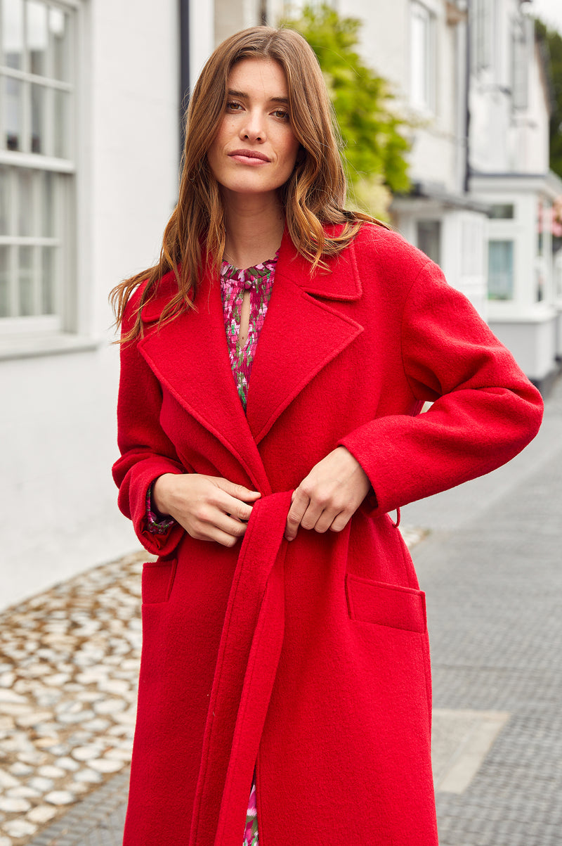 Wool Coat | Red