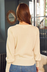 Merino Wool Crew Neck Jumper | Cream