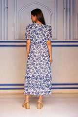 Ellery Dress | Blossom Cream/Navy