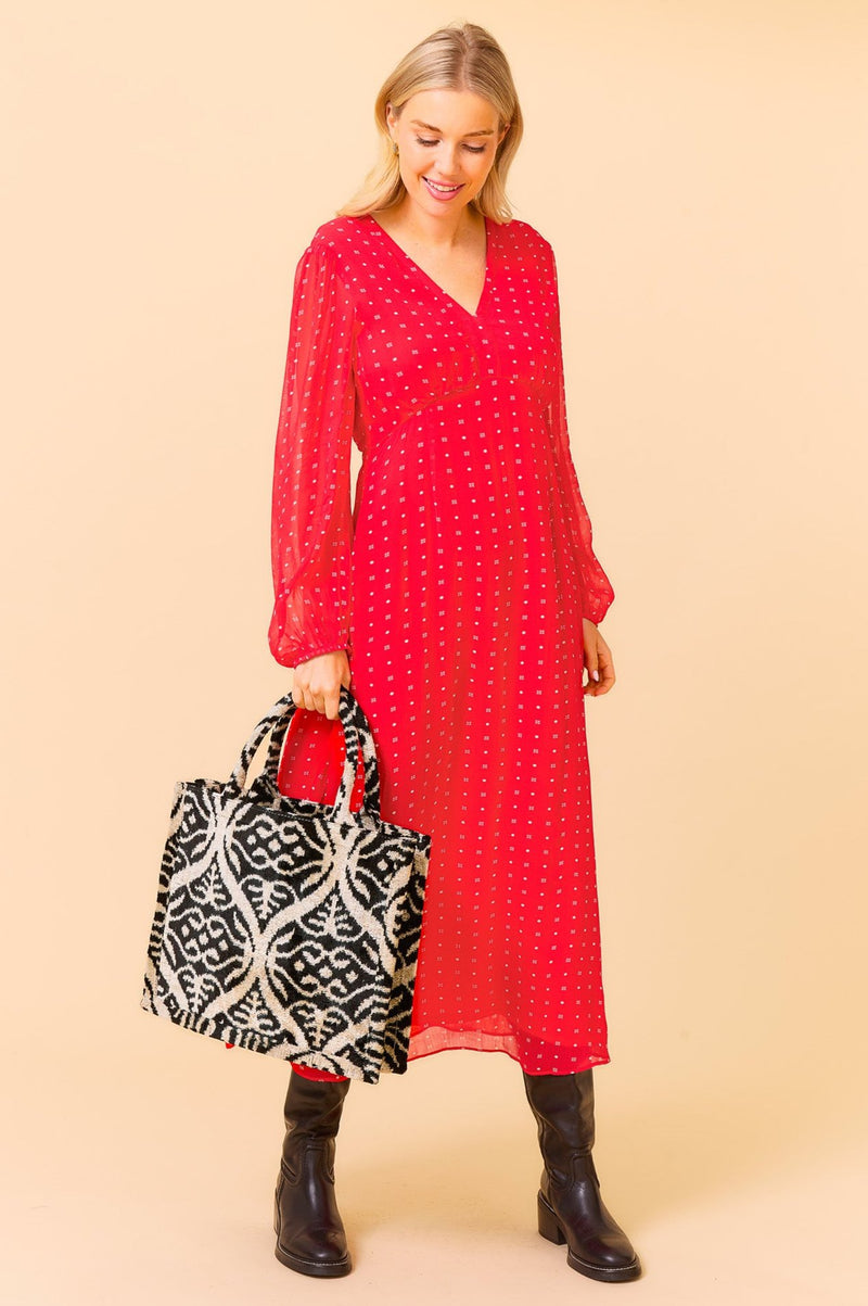 Evelyn Dress | Polka Dot Red/White