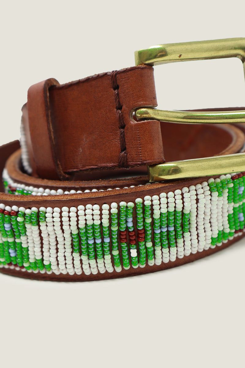 Flower Belt | White/Green