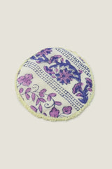 Block Print Face Pads | Linear Botanical Purple