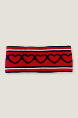 Merino Wool Heart Headband | Navy/White/Red