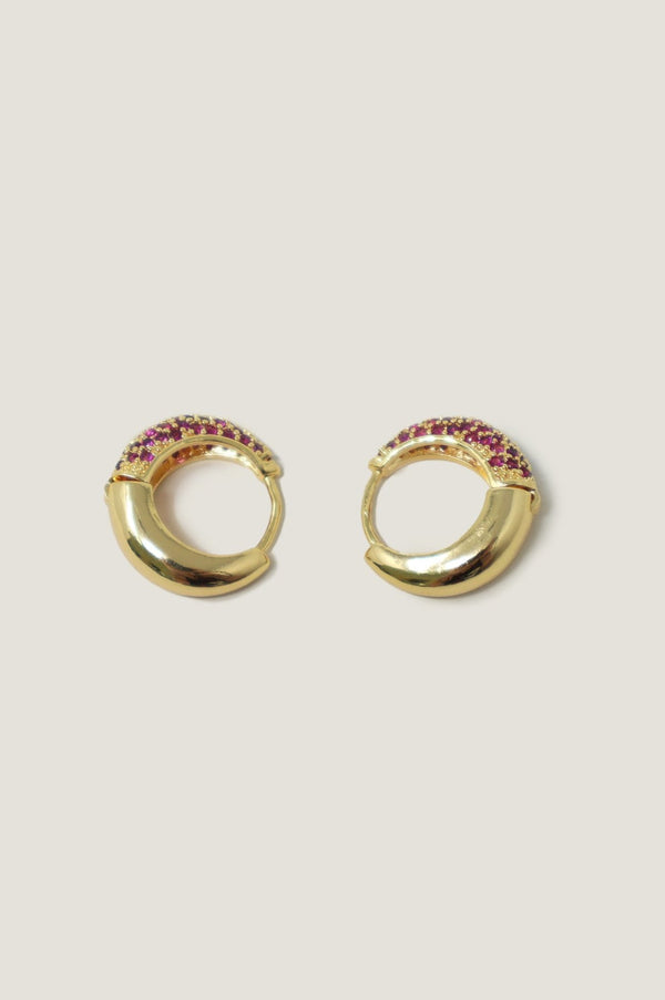 Spark Huggie Earrings | Ruby