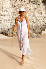 Ipanema Embroidered Dress | White/Multi