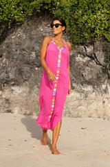 Ipanema Embroidered Dress | Pink/Multi