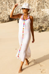 Ipanema Embroidered Dress | White/Multi