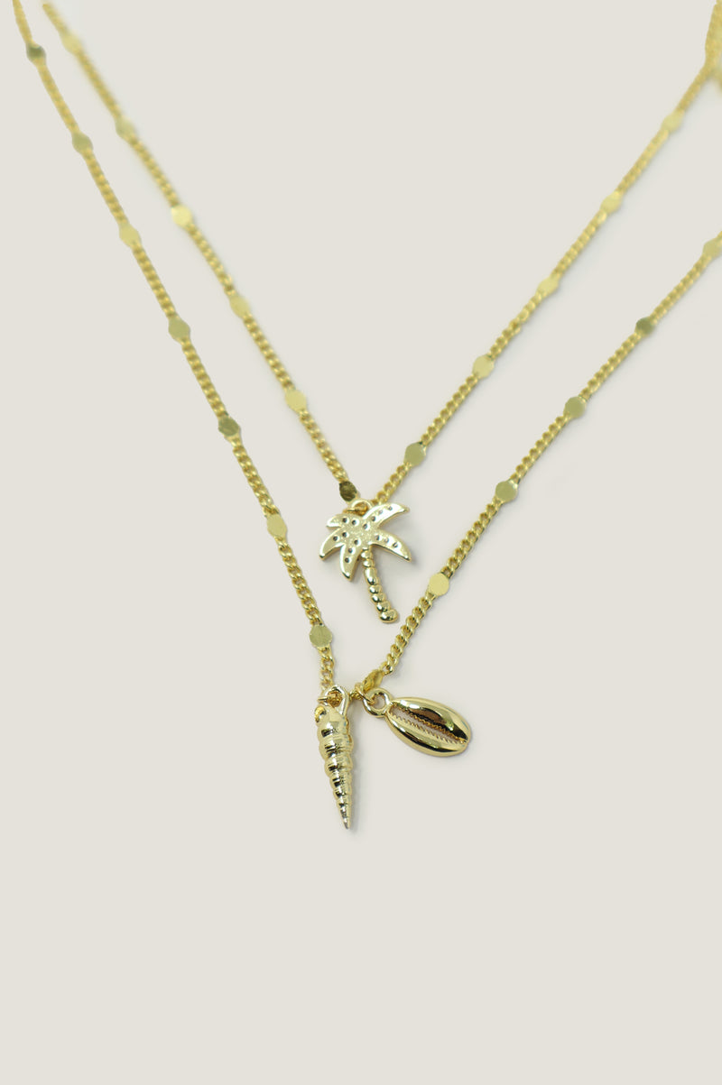 Island Charm Necklace | Gold