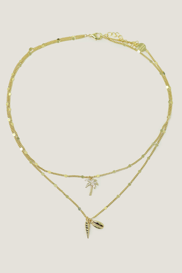 Island Charm Necklace | Gold