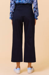 Kendal Stretch Cotton Sateen Trouser | Navy