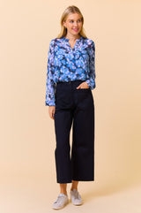 Kendal Stretch Cotton Sateen Trouser | Navy