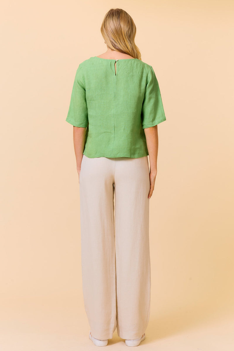 Linen Blend Trousers | Oat