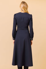 Luna EcoVero™ Midi Dress | Navy