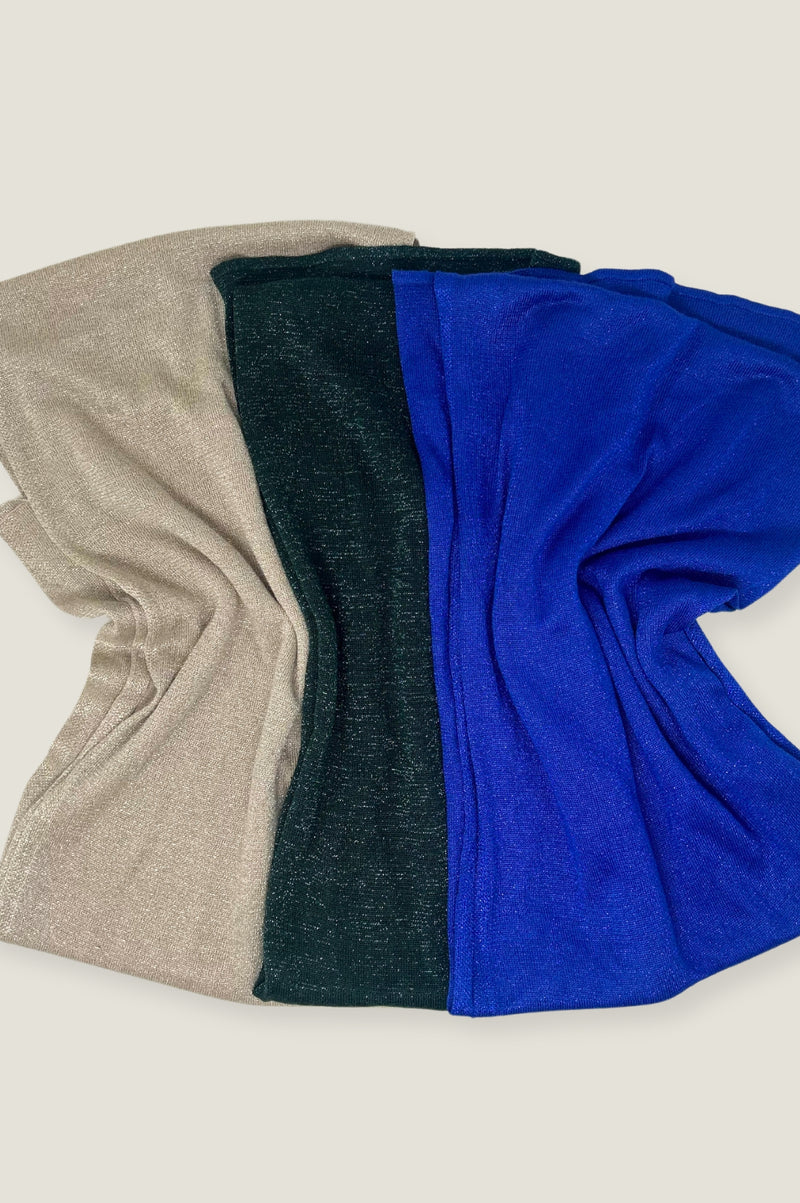 Lurex Scarf | Cobalt/Cobalt