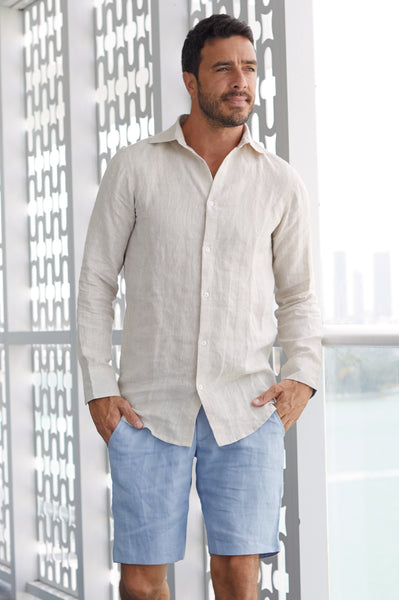 Mens linen shorts uk best sale