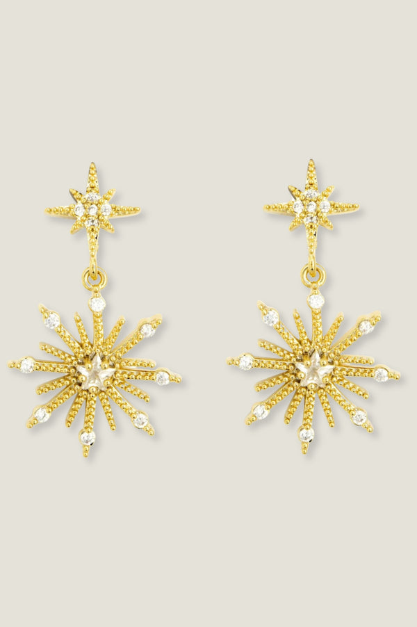 Northern Star Stud Earrings | Gold