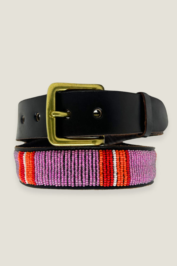 Vertical Stripe Belt | Purple/Orange