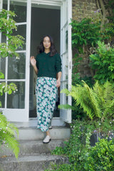 Elodie Skirt | Hazy Floral Navy/Cream/Green