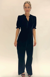 Tallulah Velvet Jumpsuit | Black