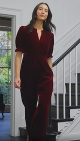 Tallulah Velvet Jumpsuit | Ruby