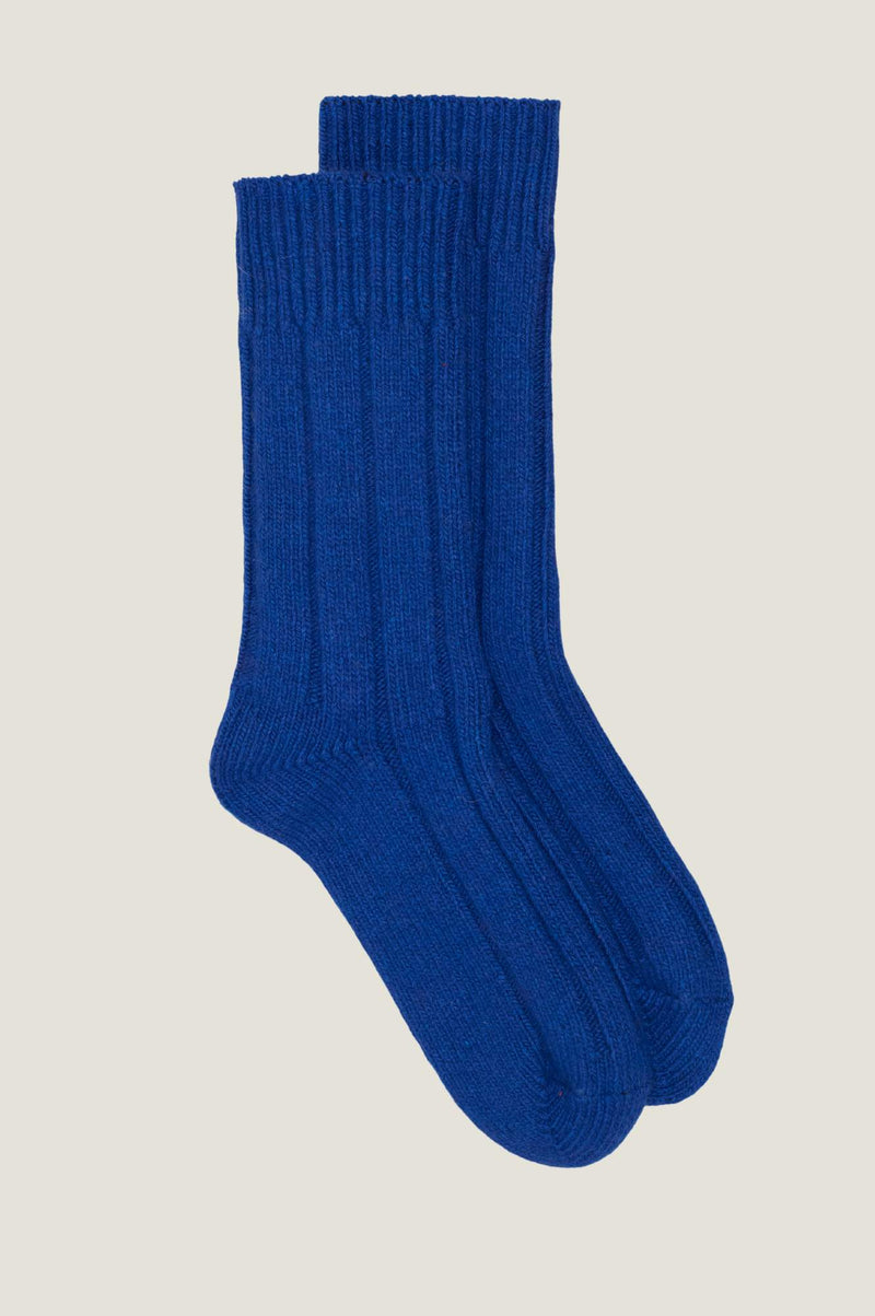 Ribbed Socks | Blue