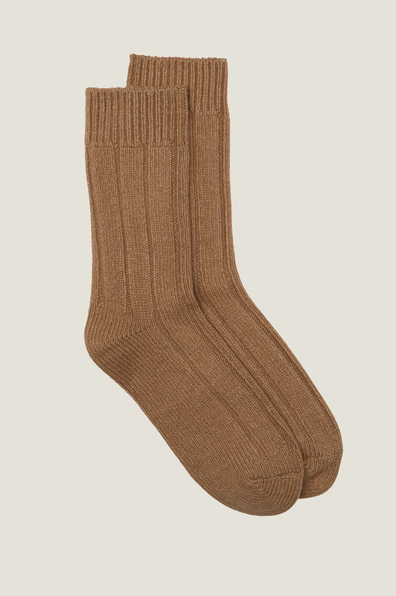 Ribbed Socks | Taupe