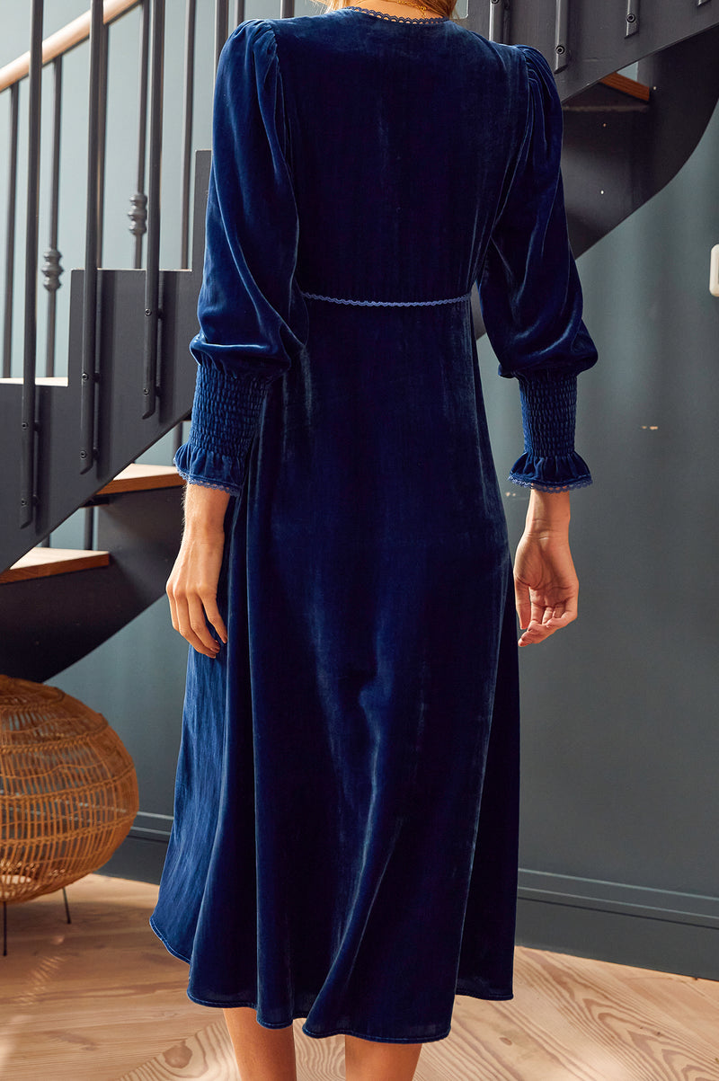 Long sleeve velvet dress on sale