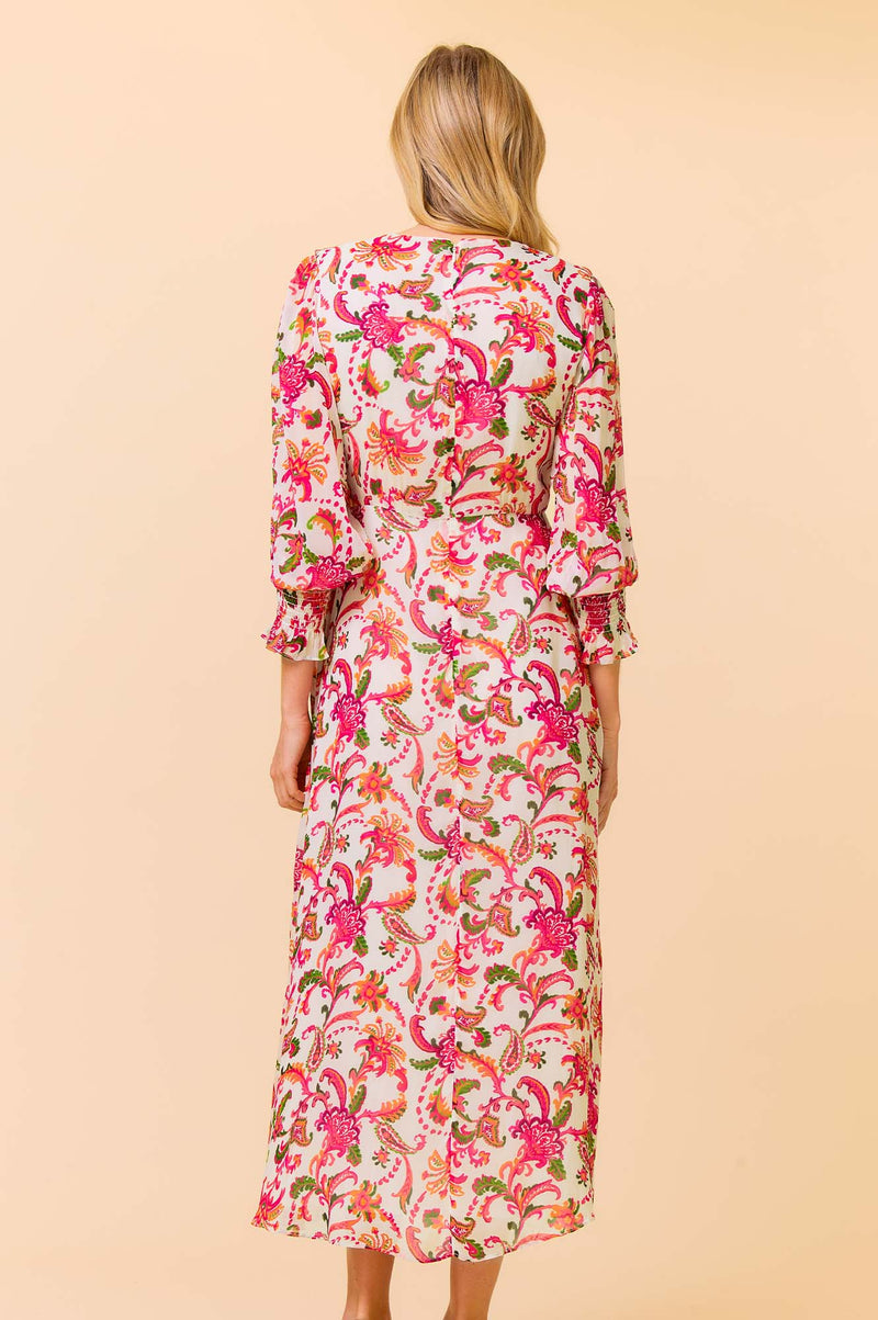 Long Sleeve Sally Anne Dress | Paisley Floral Multi