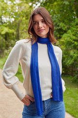 Lurex Scarf | Cobalt/Cobalt