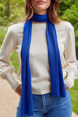 Lurex Scarf | Cobalt/Cobalt