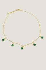 Sicily Necklace | Gold/Green