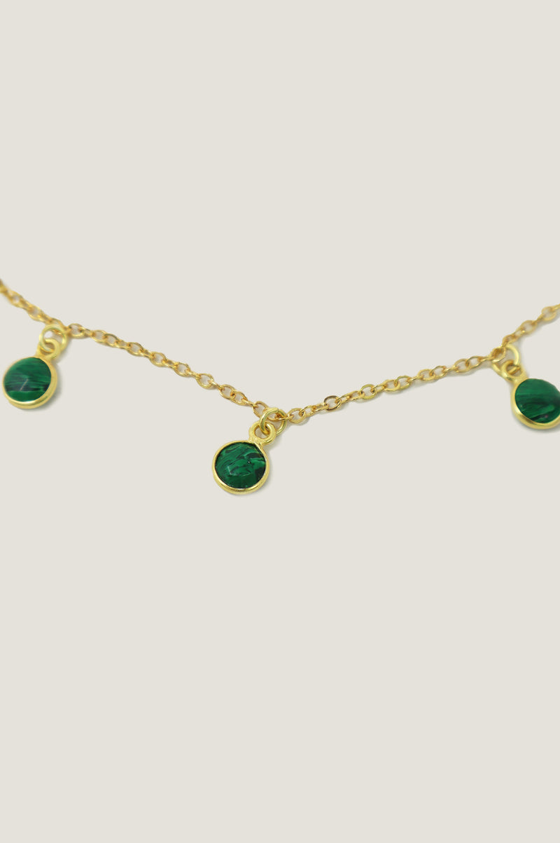 Sicily Necklace | Gold/Green