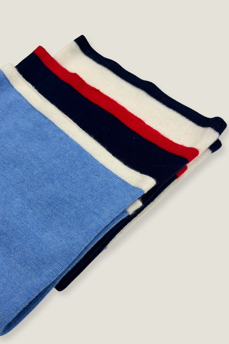 Merino Wool Snood | Navy/Red