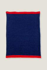 Merino Wool Snood | Navy/Red