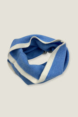 Merino Wool Snood | Serene Blue/Cream