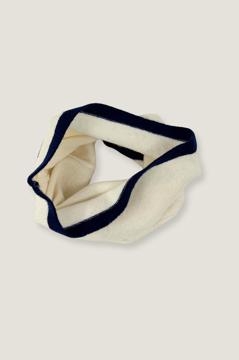 Merino Wool Snood | Cream/Navy