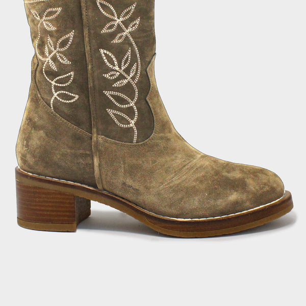 Alpe suede western ankle boots sale