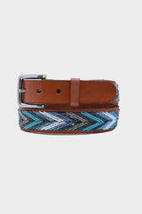 Arrow-Tan-Leather-Belt-Turquoise-Bullet