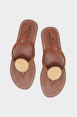 Disc Sandals | Light Gold - Aspiga