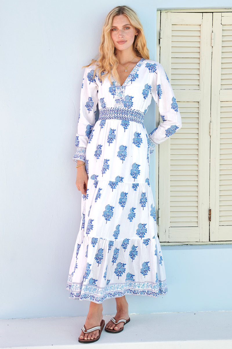 Billie-Dress-Daliya-Buta-Blue