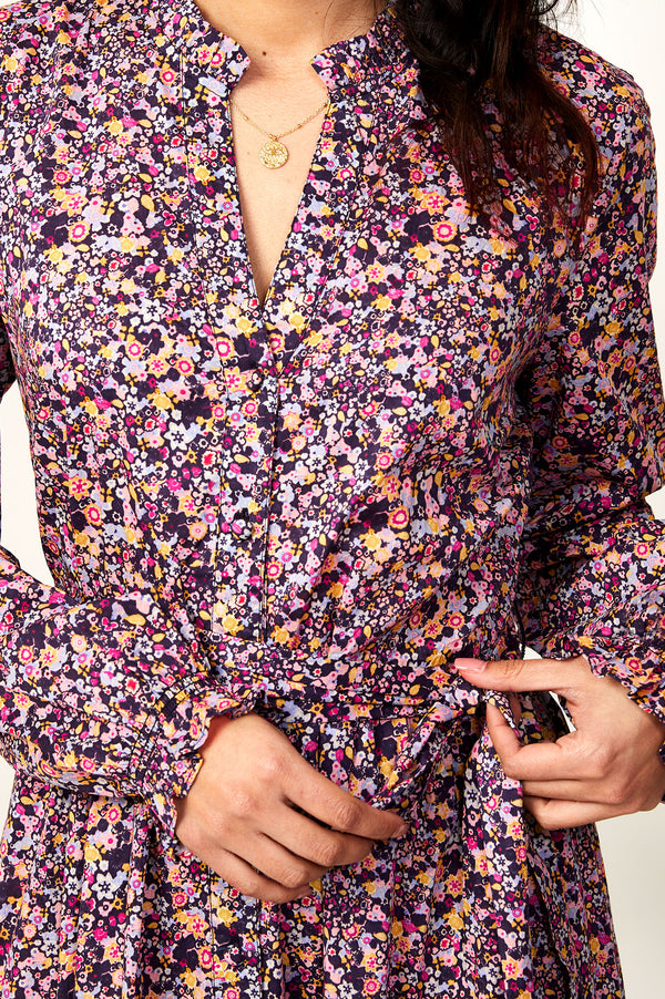     Colette-dress-Ditsy-Floral-Sunset