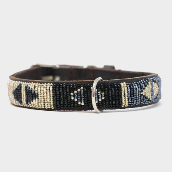 Aspiga Sustainable Leather Maasai Dog Collar Multi