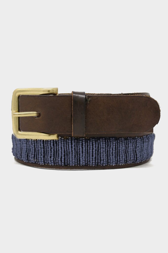 Duo Belt - By Far - Denim - Leather