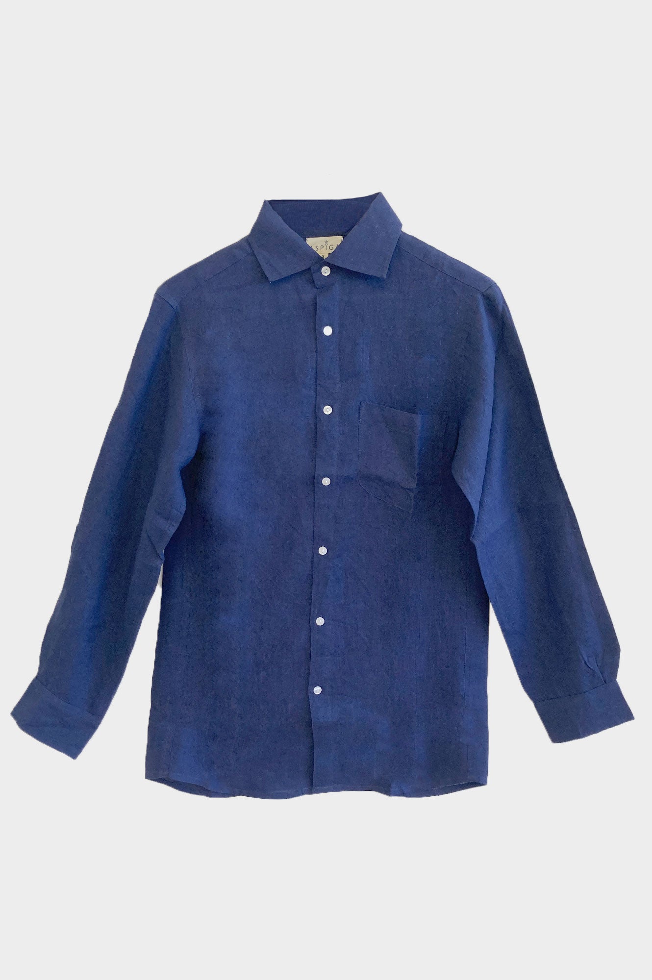 Men's Holiday Linen Shirt | Navy – Aspiga