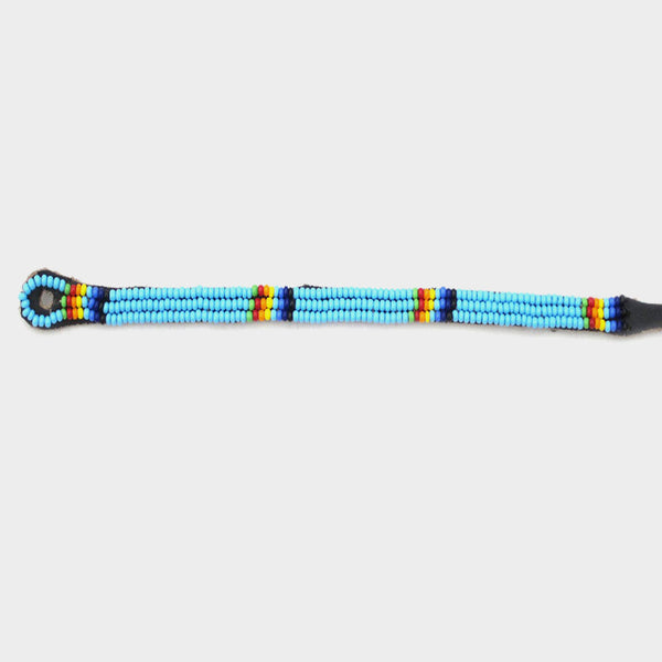 Aspiga Sustainable Glass Bead Maasai Bracelet Turquoise