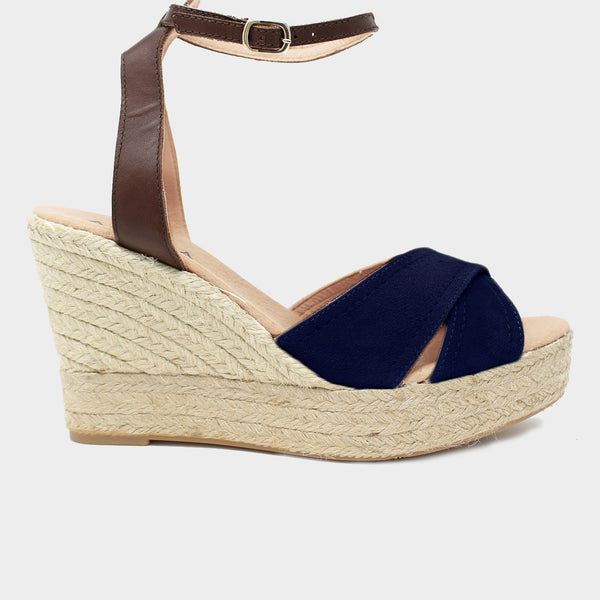 Nadia Platform Wedge Navy Aspiga