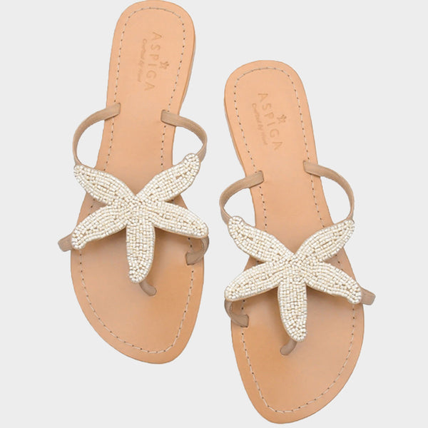 Starfish Sandals White Aspiga